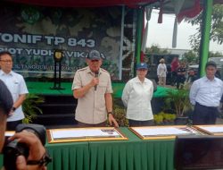 Menhan RI “Galakkan” Swasembada Pangan saat Kunjungan ke Yonif TP 843/PYV Kodam Jaya